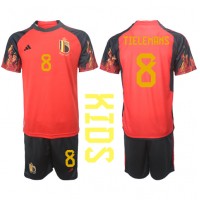 Fotballdrakt Barn Belgia Youri Tielemans #8 Hjemmedraktsett VM 2022 Kortermet (+ Korte bukser)